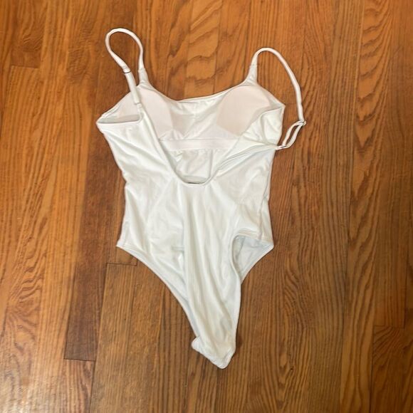 Andie Swim The Laguna One Piece LT Swimsuit White Rib size S Tall NWT long torso - Picture 3 of 6